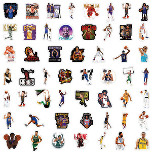 50 Uds <span class=keywords><strong>NBA</strong></span> Basketball Star álbum <span class=keywords><strong>de</strong></span> recortes Graffiti DIY pegatinas taza decorativa guitarra portátil equipaje vinilo pegatinas impermeables - Product Image 5