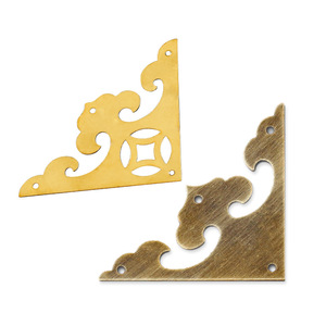 Protections d'angle en cuivre Dingcheng, style antique, en laiton, pour meubles, décoratives, pour coffres en bois, armoires, boîtes à bijoux - Product Image 4