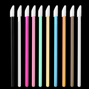 50pcs Disposable Nylon Lip Brush Colorful Plastic Handle Lip Liner Lip Gloss Applicator - Product Image 5
