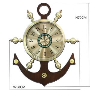 Wall Clock Boat Shape Metal 3D Design Battery Powered For Living Room Bedroom - Product Image 3