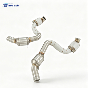 Tuyau d'échappement en acier inoxydable 304 de haute qualité pour Mercedes C63 C63S W205 M177 4.0L V8 Biturbo, haute performance, montage direct avec bouclier thermique - Product Image 1
