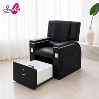 Fauteuil de massage pour pédicure sans plomberie, avec bassin d'eau amovible, en cuir PU, pour distributeurs de mobilier de pédicure