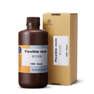 Résine Flexible Antinsky pour Imprimante 3D DLP LCD 405nm 1kg, Type TPU Silicone 70A-80A, Résine Souple Transparente - Product Image 2