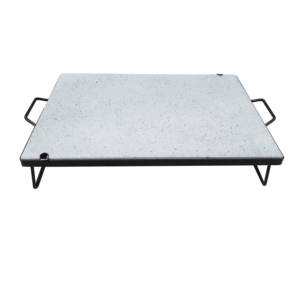 ASSIETTE DÉCORATIVE EN PIERRE DE LAVE 30x50x2 cm avec Pieds - Product Image 2