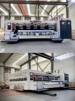 Nouvelle machine de découpe rotative électrique à emporte-pièce de grande taille pour carton ondulé, entièrement automatique, avec alimentation par enfileur de papier et encre pour imprimante