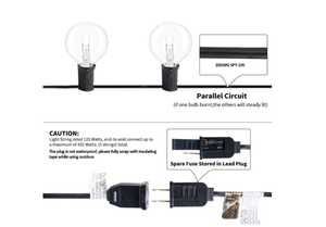 Bán Hot Bán Buôn Giáng Sinh 25Ft G40 <span class=keywords><strong>Globe</strong></span> Glass LED Năng Lượng Mặt Trời Chuỗi Ngoài Trời Đèn Dây - Product Image 2