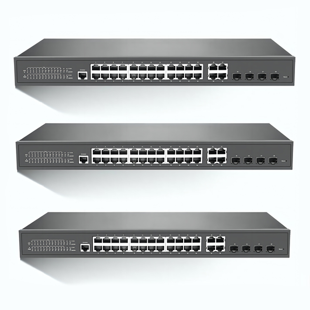 Managed POE Switch 32 Ports Gigabit Ethernet Switch 10G Uplink Ring Network WEB Managed Switch