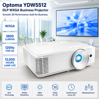 Proyector Empresarial Optoma YDW5512 DLP WXGA de 3800 Lúmenes con 12000 Horas de Vida Útil de la Lámpara y Resolución WXGA de 1280x800