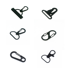 Toptan özel 25mm Metal çinko alaşım çanta aksesuarları siyah küçük ağır yapış kanca - Product Image 2