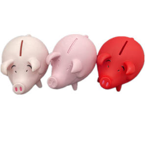 Tirelire en plastique PVC incassable sans moule Tirelire drôle multicolore en forme de cochon Tirelire incassable pour enfants - Product Image 3