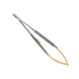 Porte-aiguille Castroviejo 7 pouces à pointe droite dentelée, instruments chirurgicaux personnalisés, fournisseur en gros - Product Image 6