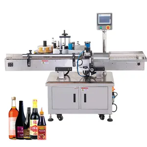 Máquina etiquetadora de botellas redondas para envolver vino Máquinas etiquetadoras de pegamento frío de alta calidad