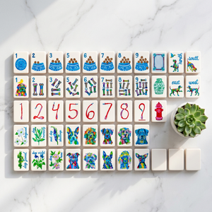 Juego de Mahjong Americano Moderno de Rescate Canino Directo de Fábrica, Regalo para Amantes de Mascotas, Fichas de Mahjong de Plástico, Kit Completo, Listo para Enviar - Product Image 1