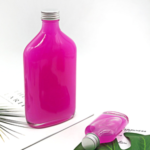 Botellas de vidrio plano <span class=keywords><strong>para</strong></span> bebidas frías, botellas de zumo de café con tapas de <span class=keywords><strong>aluminio</strong></span> de tornillo - Product Image 5