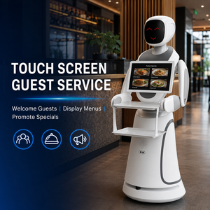 หุ่นยนต์เสิร์ฟอาหารอัตโนมัติพร้อมระบบสั่งงานด้วยเสียง AI  พร้อม LiDAR และถาดคู่ - Product Image 4