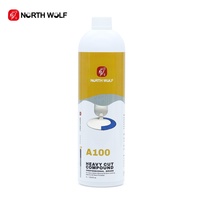 North Wolf A100 Heavy Cut 3 en 1, composé de polissage automobile, de glaçage et de finition pour plastiques, 500ml/1L