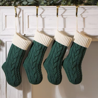 Große Hängende Kabelgestrickte Weihnachtsstrümpfe Klassisch Personalisiert 18 Zoll Weihnachtsdekoration