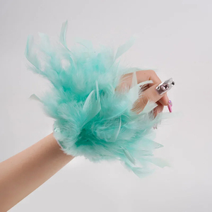 New Design Ostrich <strong>Feather</strong> <strong>Cuff</strong> Wrist Sleeve Real <strong>Feather</strong> <strong>Cuffs</strong> <strong>Feather</strong> <strong>Cuff</strong> <strong>Snap</strong> Bracelet Clap on Satin Shirts Elegant - Product Image 3