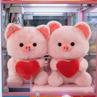 Boneka Babi Pink Kartun Pabrik, Mainan Hewan Boneka 8 inci, Mainan Kartun Anime untuk Mesin Cakar