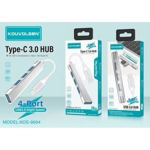 KOUVOLSEN Type-C3.0 <b>HUB</b> 4-Port USB3.0 High-Speed Expansion - Product Image 1