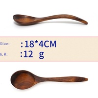 Cuillère en bois d'acacia naturel de haute qualité avec logo personnalisé