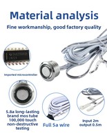 Interruptores de sensor de control táctil de cable DuPont extraíbles de alta calidad diodos emisores de luz inductivos para muebles