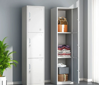 Armoire de rangement en acier à 3 portes, armoire métallique, compartiments modulaires, meubles modernes pour chambre à coucher, appartement