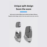 Cheerdots 2 Mouse Udara Nirkabel yang Dapat Dilepas dengan Touchpad, Mouse Komputer Saku All-in-one, Clicker Presentasi untuk Laptop