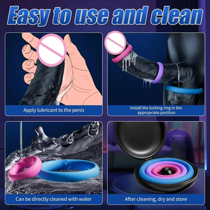 Anillo de silicona para hombre Lollipop con bloqueo de esperma de larga duración, varios productos para adultos, juguetes sexuales para uso masculino - Product Image 6