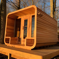 Sauna Triunity résistant aux intempéries, sauna cube, sauna extérieur pour 6 personnes, sauna domestique pour jardin
