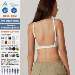 2026 Best-Selling Summer Short Crop <strong>Top</strong> Eco-Friendly Breathable Sexy Open <strong>Back</strong> Camisole Padded <strong>Top</strong> Women's OEM/ODM <strong>Low</strong> MOQ Fast - Product Image 1