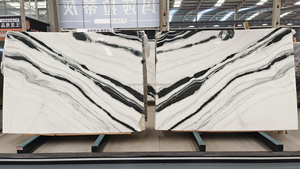 Matériau de construction de première qualité, dalle de <span class=keywords><strong>marbre</strong></span> blanc panda poli, carrelage d'escalier en <span class=keywords><strong>marbre</strong></span> noir blanc véritable <span class=keywords><strong>pour</strong></span> la décoration de la maison - Product Image 5