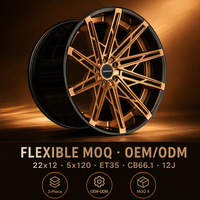 Jantes forgées en bronze à 12 rayons, 3 pièces, 22x12 5x120 ET35 6061 T6, jantes profondes personnalisées pour BMW