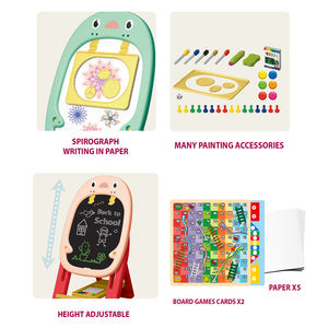 Детская магнитная доска для рисования, книжная полка 2 в 1, может стереть граффити, доска для рукописного письма, двухсторонние игрушки для хранения картин - Product Image 3