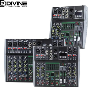 전문 4/6/8 채널 블루투스 컴퓨터 MP3 오디오 콘솔 믹서 16DSP 7 균등화 효과 내부 녹음 금속 - Product Image 1