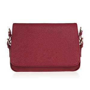 Colore <span class=keywords><strong>Bordeaux</strong></span> In Pelle Saffiano Flap <span class=keywords><strong>Borsa</strong></span> A <span class=keywords><strong>Tracolla</strong></span> Ragazze Logo Personalizzato Crossbody Bag Per Lo Shopping - Product Image 2