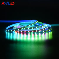 Tira de Luces LED Direccionables en Forma de S, SMD3535 SK6812, 84 LED/M, 6 mm, Zigzag, RGB IC, IP20, 12 V, Cortable, Wi-Fi/CRI80, 5 m