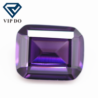 Grade 5A 3*5mm-10*14mm améthyste/d-améthyste émeraude taille cubique zircone pierres précieuses artificielles forme octogonale coupe étagée CZ pierre en vrac
