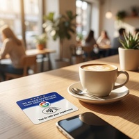 Carte NFC étanche pour avis Google, en PVC, puce NTAG213, pour restaurant, hôtel, boutique, plaque signalétique pour réseaux sociaux, carte NFC à tapoter