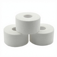 Bande adhésive sportive en coton blanc imperméable à l'eau avec oxyde de zinc, certifiée CE, 3,8 cm x 10 m, pour la cheville, l'haltérophilie, le BJJ et le soutien des doigts