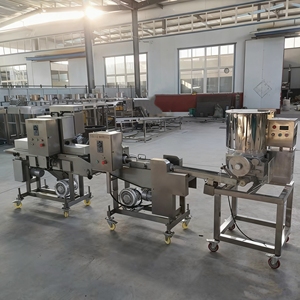 Công nghiệp cá thịt bò Burger patty hình thành máy làm gà Nugget thịt Pie đập và breading chiên dòng - Product Image 6