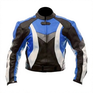 Veste de moto en cuir de vache véritable pour homme/Chaquetta, équipement de protection CE niveau 2 avec bosse de protection - Product Image 1