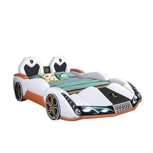 New-style Sports <b>Car</b>-shaped Children's <b>Bed</b> <b>Boys</b> 1.2m/1.5m Guardrails Creative Solid Wood Cartoon Daybed Modern Bedroom - Product Image 1