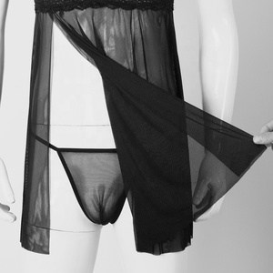 Camisón de Encaje Transparente para Hombre, Estilo Babydoll, Ropa de Dormir para la Noche, Regalo Romántico para la Noche de Bodas o el Día de San Valentín - Product Image 5