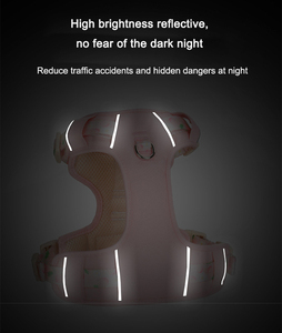 Penjualan laris tali dada anjing dapat disesuaikan warna-warni Aksesori hewan peliharaan bergambar besar <span class=keywords><strong>Harness</strong></span> anjing reflektif - Product Image 4