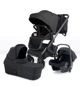 Poussette 3 en <span class=keywords><strong>1</strong></span> avec siège <span class=keywords><strong>auto</strong></span> et berceau, pliage à une main, métal, 4 roues - Product Image 5