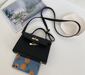 Custom New Fashion PU Leather <b>Mini</b> Flap Bag with Chain Shoulder Strap Top Handle Crossbody Bag OEM ODM - Product Image 2