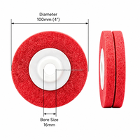 Disque abrasif non tissé en fibre de nylon de 100 mm (4 pouces) pour meuleuse d'angle, polissage et ébavurage du métal et de l'acier inoxydable
