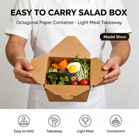 Contenitori per Alimenti a 3 Scomparti in Carta Usa e Getta Senza BPA Stile Americano Multiuso per Pasti Veloci Lunch Box a Conchiglia
