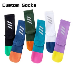 Seamless Toe High Reflective Night Safety Outdoor Hiking Reflective Running Cycling <b>Socks</b> High Quality Wholesale - Product Image 1